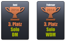 3. Platz Solo WDM 2014 Februar 3. Platz Solo  DM 2014 Juni